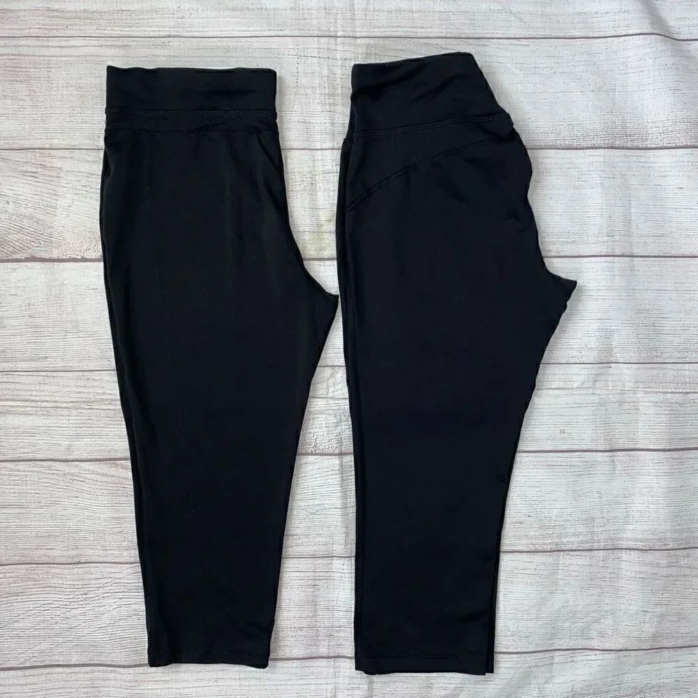 Danskin 2 bundle women S compression capris leggings black